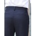 Men Solid Color Formal Side Button Pockets Ankle Length Business Pants