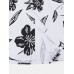 Mens Monochrome Floral Print Button Up Short Sleeve Shirts